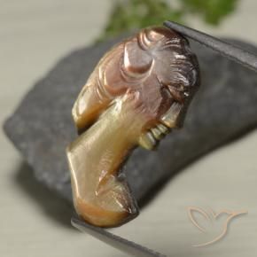 Madrepérola esfumaçado Natural 5.07ct, Chique, Opaco