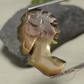 Madrepérola esfumaçado Natural 5.07ct, Chique, Opaco