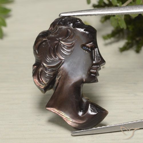 5.69ct Natural Chocolate marrom Madrepérola, Chique, Opaco