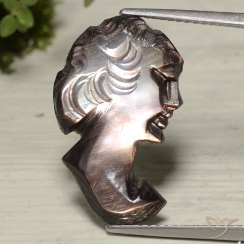 4.89ct Natural Hickory Brown Madrepérola, Chique, Opaco