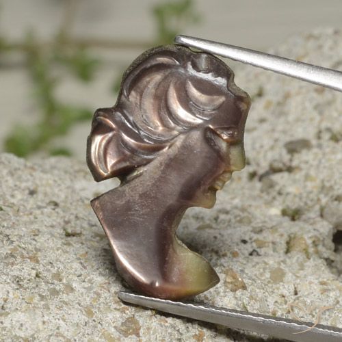 4.43ct Natural esfumaçado Madrepérola, Chique, Opaco
