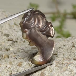 Madrepérola esfumaçado Natural 4.43ct, Chique, Opaco