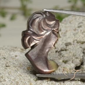 Madrepérola esfumaçado Natural 4.43ct, Chique, Opaco