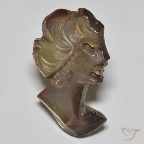 Madrepérola esfumaçado Natural 3.67ct, Chique, Opaco