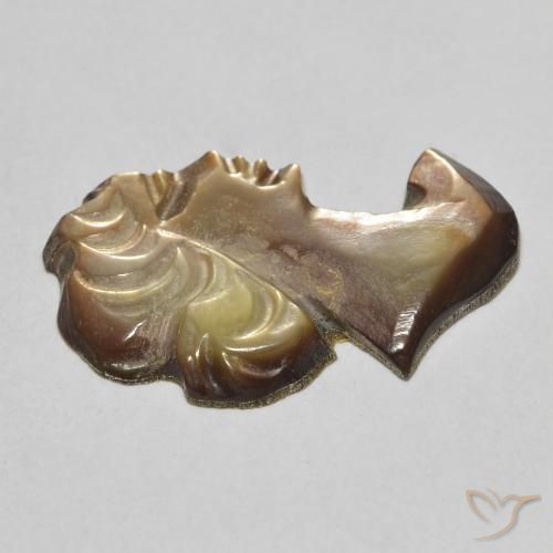 Madrepérola esfumaçado Natural 3.67ct, Chique, Opaco