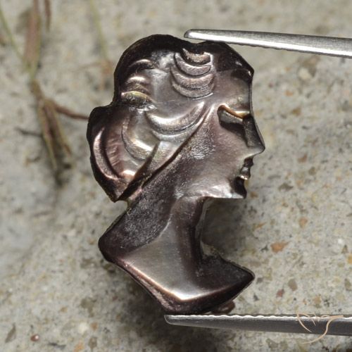 4.17ct Natural Umber Brown Madrepérola, Chique, Opaco