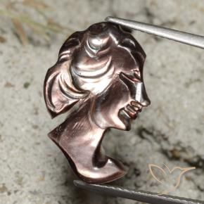 Madrepérola Chocolate marrom Natural 3.45ct, Chique, Opaco
