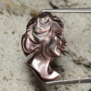Madrepérola Chocolate marrom Natural 3.45ct, Chique, Opaco