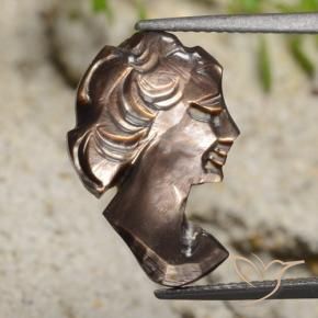 Madrepérola esfumaçado Natural 3.65ct, Chique, Opaco
