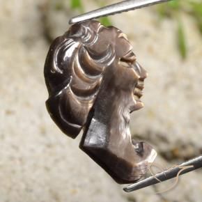 Madrepérola esfumaçado Natural 3.65ct, Chique, Opaco
