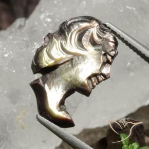 Madrepérola esfumaçado Natural 6.15ct, Chique, Opaco