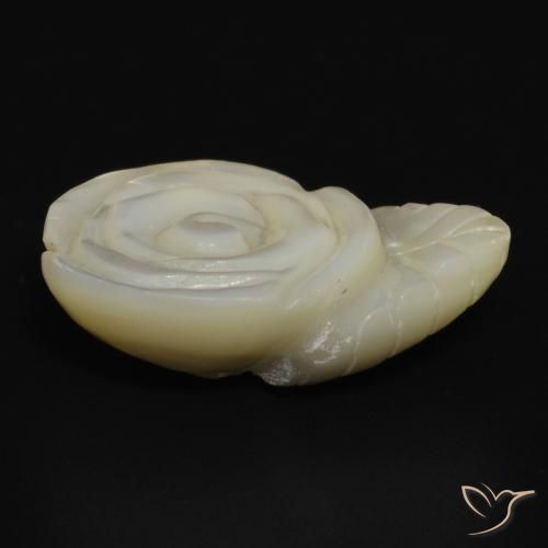 Madrepérola Pérola Branca Natural 17.50ct, Flor cortada, Opaco