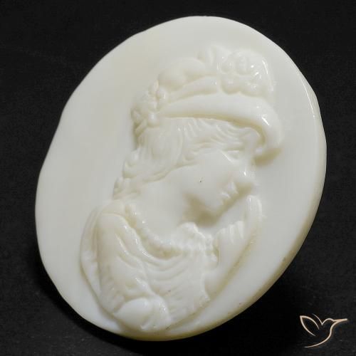 Madrepérola branco quente Natural 14.55ct, Redondo, Opaco