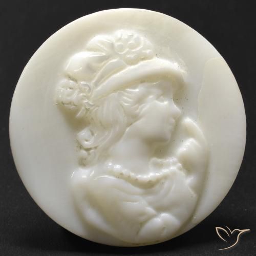 Madrepérola Pérola Branca Natural 15.21ct, Corte Redondo, Opaco