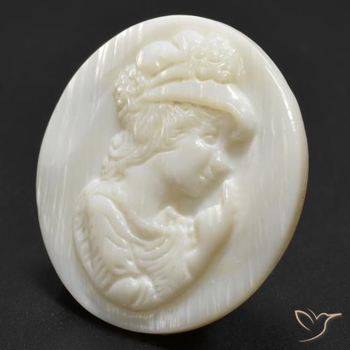 Madrepérola branco quente Natural 15.22ct, Redondo, Opaco