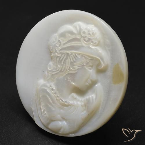 Madrepérola branco quente Natural 14.12ct, Redondo, Opaco