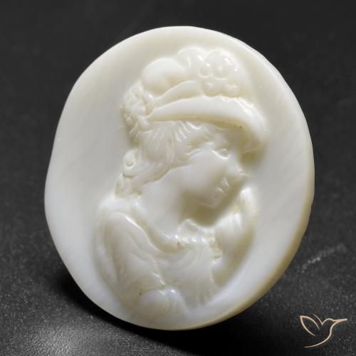 Madrepérola Pérola Branca Natural 13.87ct, Redondo, Opaco