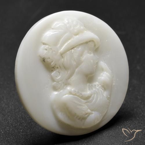 Madrepérola Pérola Branca Natural 17.23ct, Redondo, Opaco