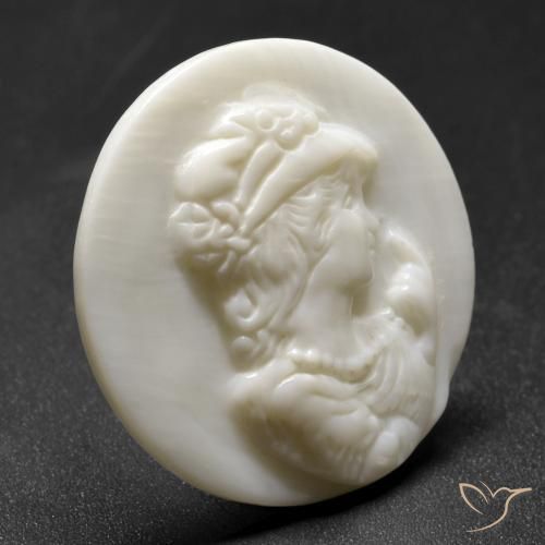 Madrepérola Pérola Branca Natural 14.32ct, Redondo, Opaco