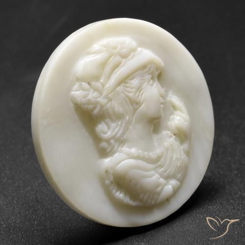 Madrepérola Pérola Branca Natural 16.21ct, Redondo, Opaco