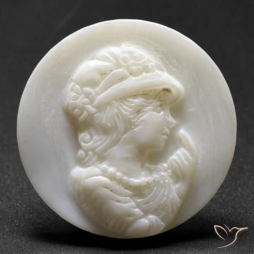 17.41ct Natural Pérola Branca Madrepérola, Redondo, Opaco