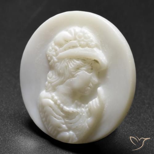 Madrepérola Pérola Branca Natural 17.41ct, Redondo, Opaco