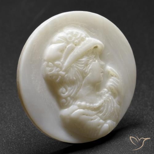 Madrepérola Pérola Branca Natural 17.41ct, Redondo, Opaco