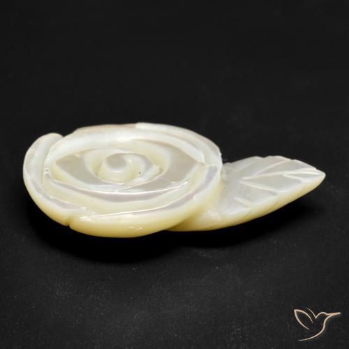 Madrepérola Pérola Branca Natural 18.01ct, Flor cortada, Opaco