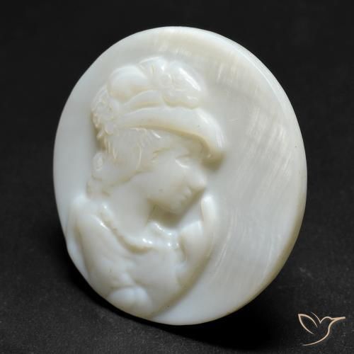 Madrepérola Pérola Branca Natural 12.81ct, Redondo, Opaco