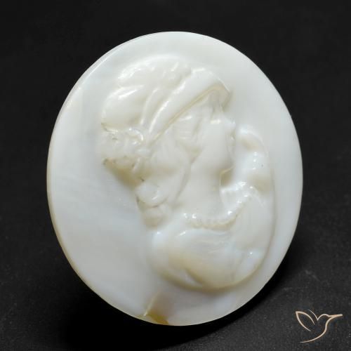 Madrepérola Pérola Branca Natural 13.70ct, Redondo, Opaco