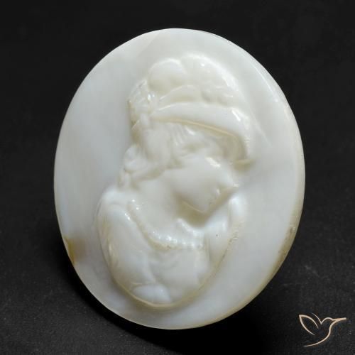 Madrepérola Pérola Branca Natural 13.70ct, Redondo, Opaco