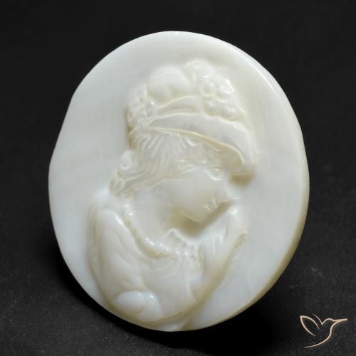 Madrepérola Pérola Branca Natural 14.15ct, Redondo, Opaco