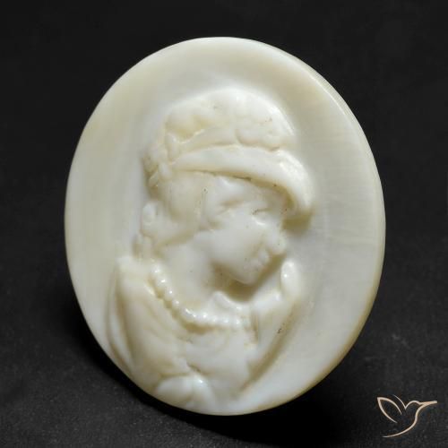 Madrepérola branco quente Natural 11.45ct, Redondo, Opaco