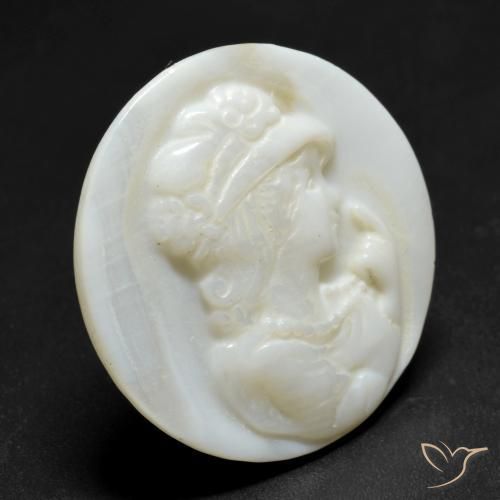 Madrepérola Pérola Branca Natural 12.47ct, Redondo, Opaco