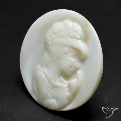 Madrepérola Pérola Branca Natural 12.47ct, Redondo, Opaco