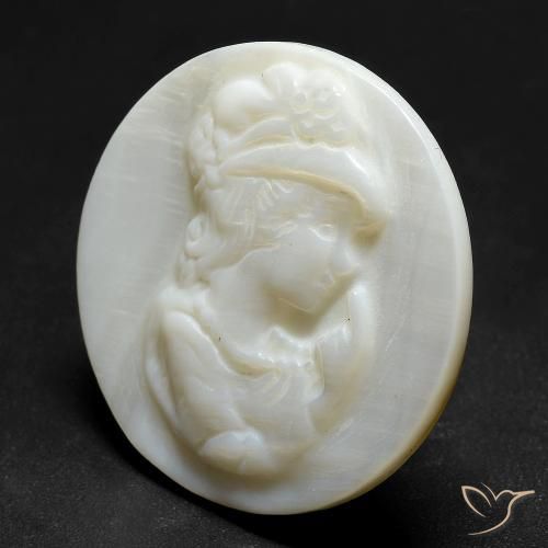 Madrepérola Pérola Branca Natural 16.47ct, Redondo, Opaco