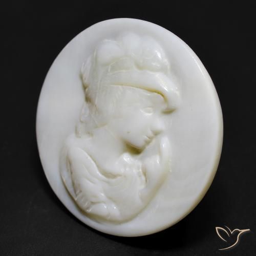 Madrepérola Pérola Branca Natural 14.67ct, Redondo, Opaco