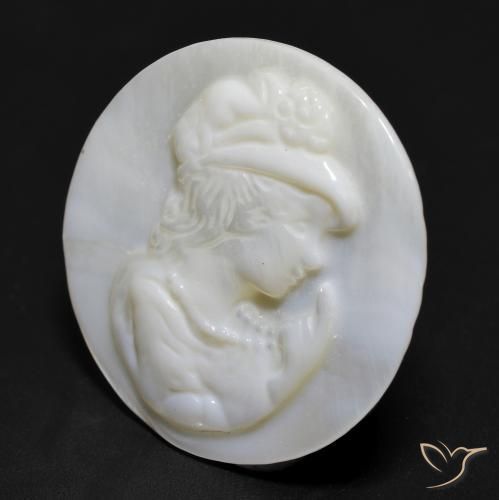 Madrepérola Pérola Branca Natural 10.19ct, Redondo, Opaco