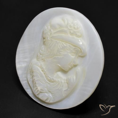 Madrepérola Pérola Branca Natural 12.98ct, Redondo, Opaco