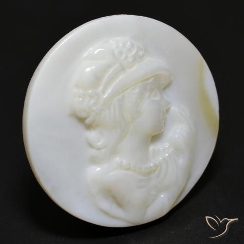 Madrepérola Pérola Branca Natural 15.28ct, Redondo, Opaco