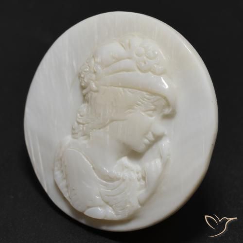 Madrepérola Branco Natural 14.64ct, Redondo, Opaco