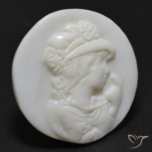 Madrepérola Pérola Branca Natural 12.15ct, Redondo, Opaco