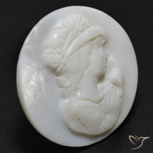 Madrepérola Pérola Branca Natural 12.91ct, Redondo, Opaco