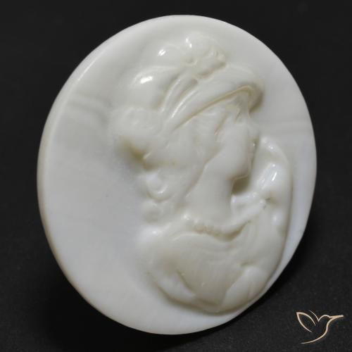 Madrepérola Pérola Branca Natural 11.66ct, Redondo, Opaco