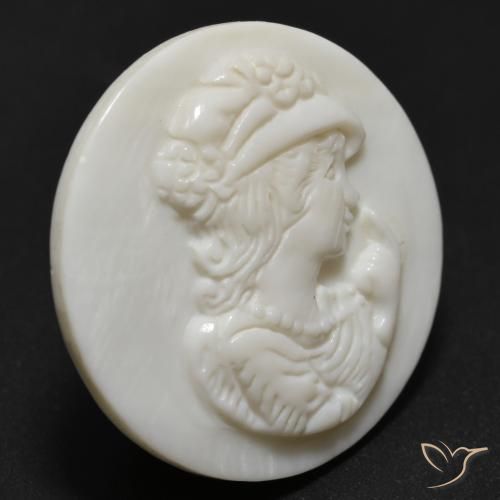 Madrepérola Pérola Branca Natural 17.11ct, Redondo, Opaco