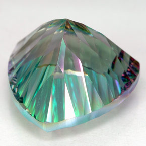 Quartzo místico multicolorido natural 26,73ct, trillion, IF