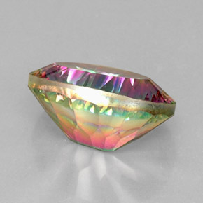 Quartzo místico multicolorido natural 13,17ct, corte oval, VVS