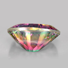 Quartzo místico multicolorido natural 11,87ct, corte oval, VVS