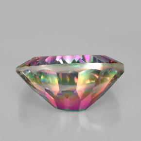 Quartzo místico multicolorido natural 12,09ct, corte oval, VVS