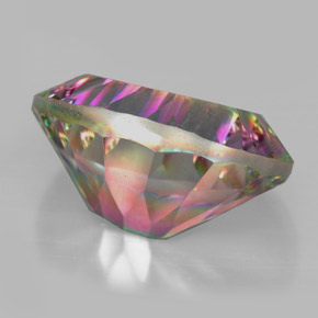 Quartzo místico multicolorido natural 13,29ct, corte oval, VVS